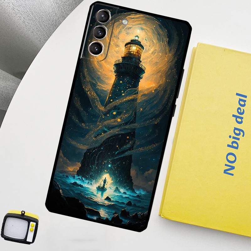 

Lighthouse Phone Case For Samsung Galaxy S25 Ultra S20 S21 S22 S23 Plus S24 Ultra S9 S10 S25 FE Cover Galaxy S21Ultra