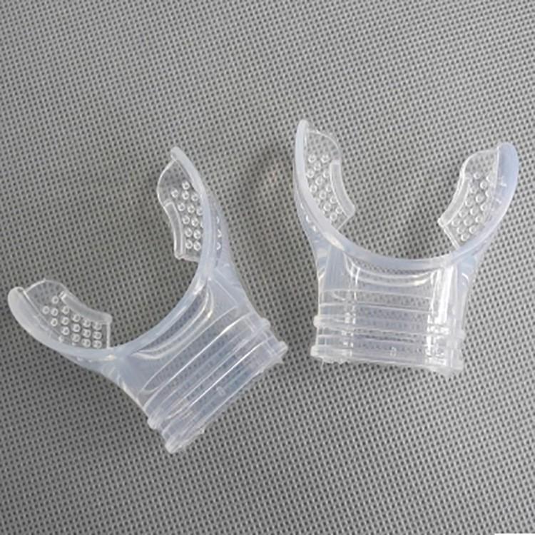 Liquid Silicone Snorkel Mouthpiece with Heat-Sealed PVC Bag Packaging