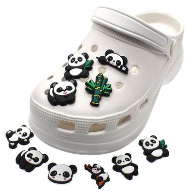 11 Stück supersüße Panda-Serie PVC-Schuhanhänger zur Schuhdekoration