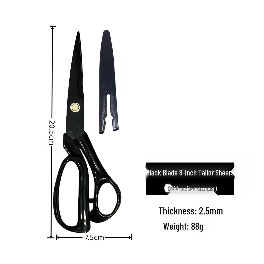 10-Inch Black Blade Stainless Steel Tailor Shears for Fabric and Clothing