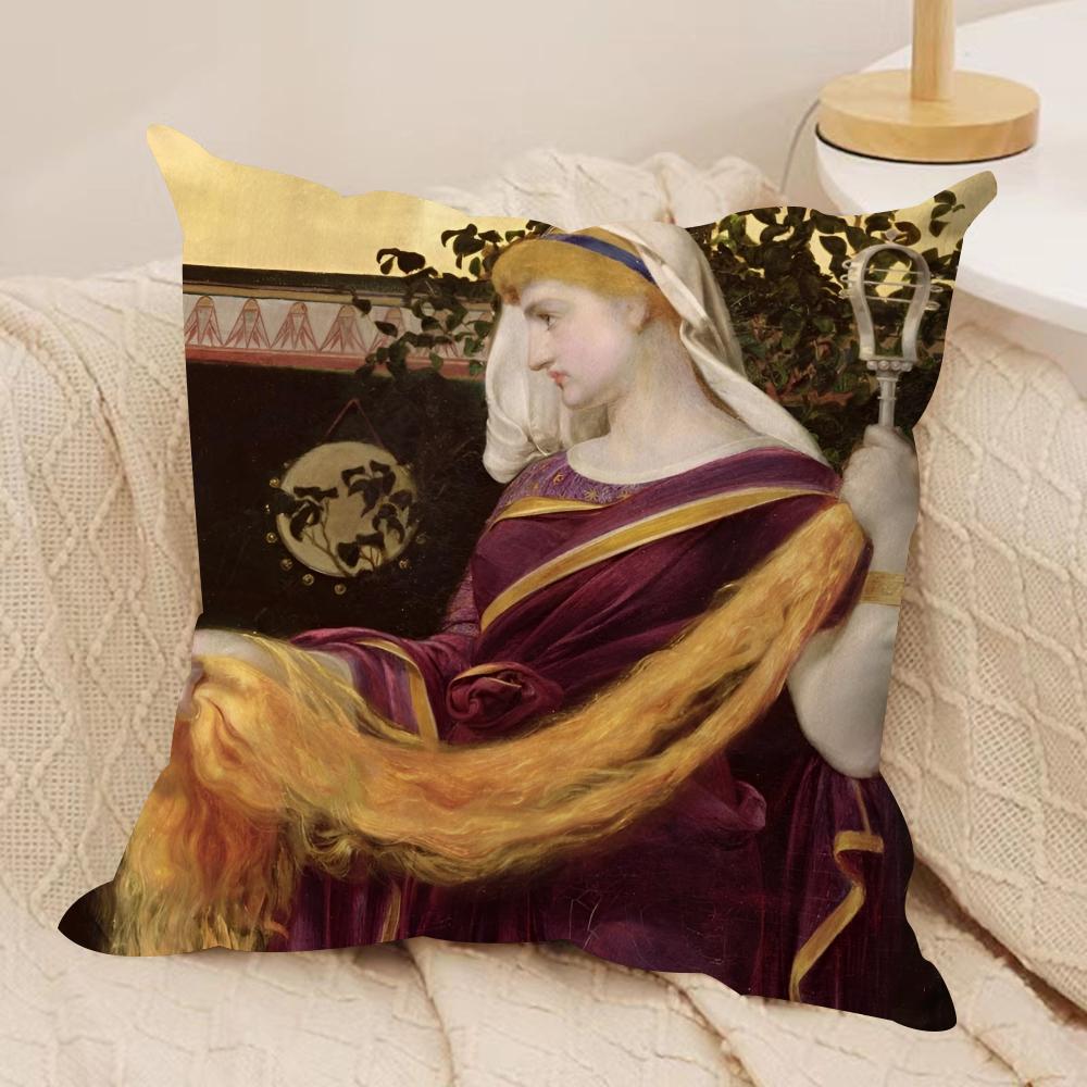 European Fun Figures Cushion Cover Silky Short Plush DoubleSided Printed Pillow Case for Sofa All Seasons Home Decor Gift