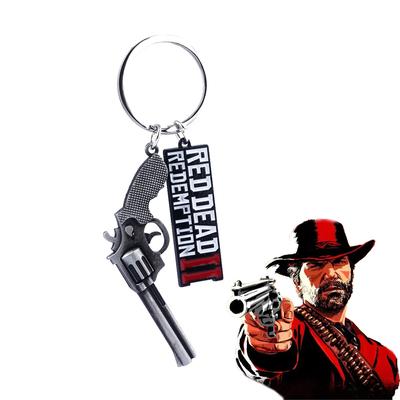 Breloc Revolver Arthur Morgan RDR2 Red Dead Redemption 2 Pandantiv Breloc Cadou pentru Fani Cosplay Pentru Bărbați Femei Bijuterie pentru Rucsac