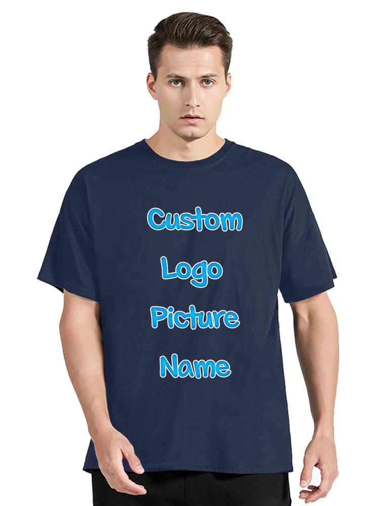 Unisex Cotton Tshirt Customized Printed T Shirt Harajuku Top DIY Your Like Photo Or Logo T-shirt Fashion Custom Tshirt Tees Tops