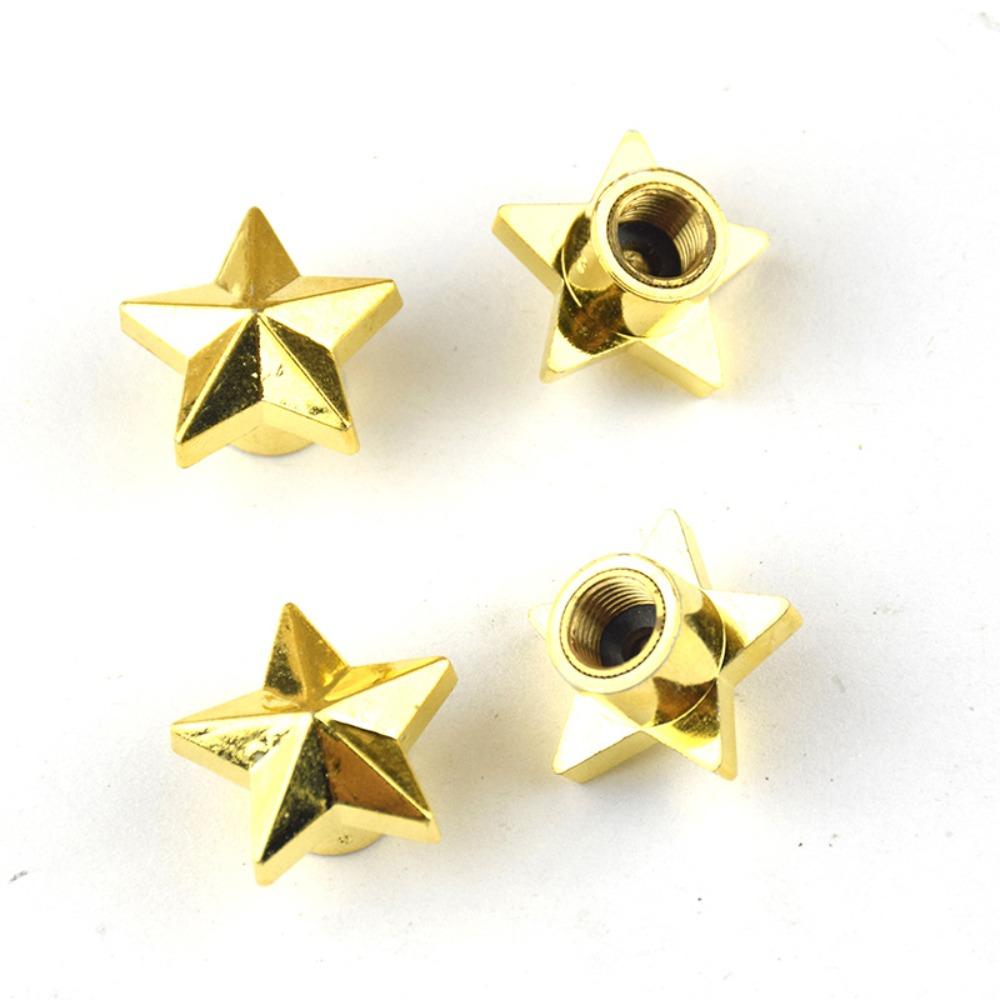 

Нержавеющая сталь для колесных шин, воздушный клапан, колпачки для штока в форме пентаграммы, креативные колпачки для штока для шин