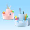 1pc 360° Rotating Pen Holder Office Student Desktop Pencil Case Storage Box School Supplies Organizer Cute Stationery