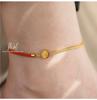 2024 Trendy Red String Anklet: 3D Titanium Steel Fortune Tag, Non-Fading Luxury for Women