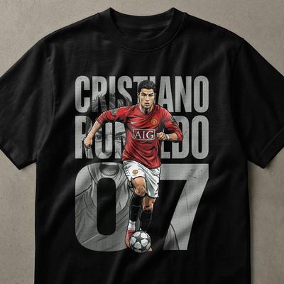 Cristiano Ronaldo Soccer T-Shirt, Iconic Football Player Fan Art Tee, Stylish Sports Enthusiast Gift, Legendary Goal Scorer Graphic Shirt