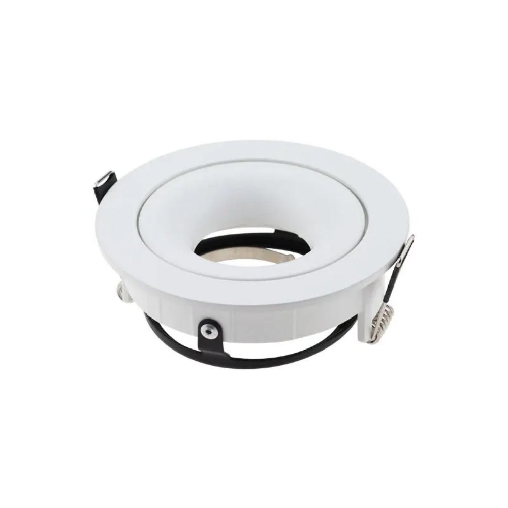 1/5PCS Recessed Round Spotlight LED Ceiling Downlight Mounting Frame Adjustable Black/White GU10/MR16 Lamp Holder Light Fitting