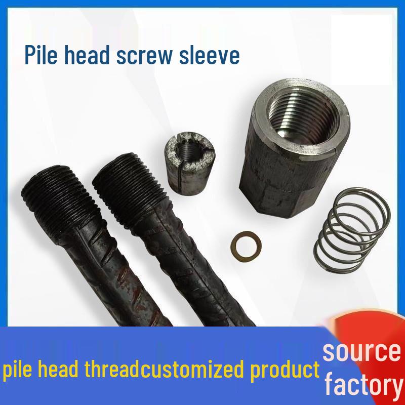 Threaded Steel Pile Head: Single Head Embedded Screw with High Pull-Out Resistance