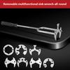 Stainless Steel Sink Wrench For Faucet Hose Installation And Removal With Ergonomic Handle Multifunctional Faucet Wrench