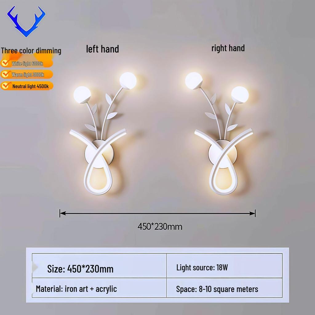 Kreative LED-Wandleuchte für den Innenbereich mit Fernbedienung - Stufenloses Dimmen für Schlafzimmer, Wohnzimmer, Flur, Balkon oder Treppenhaus