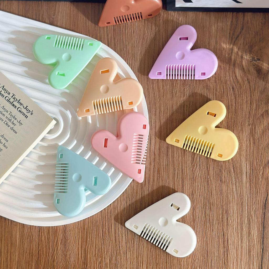 Heart-Shaped Double-Sided Hair Trimmer and Bangs Comb