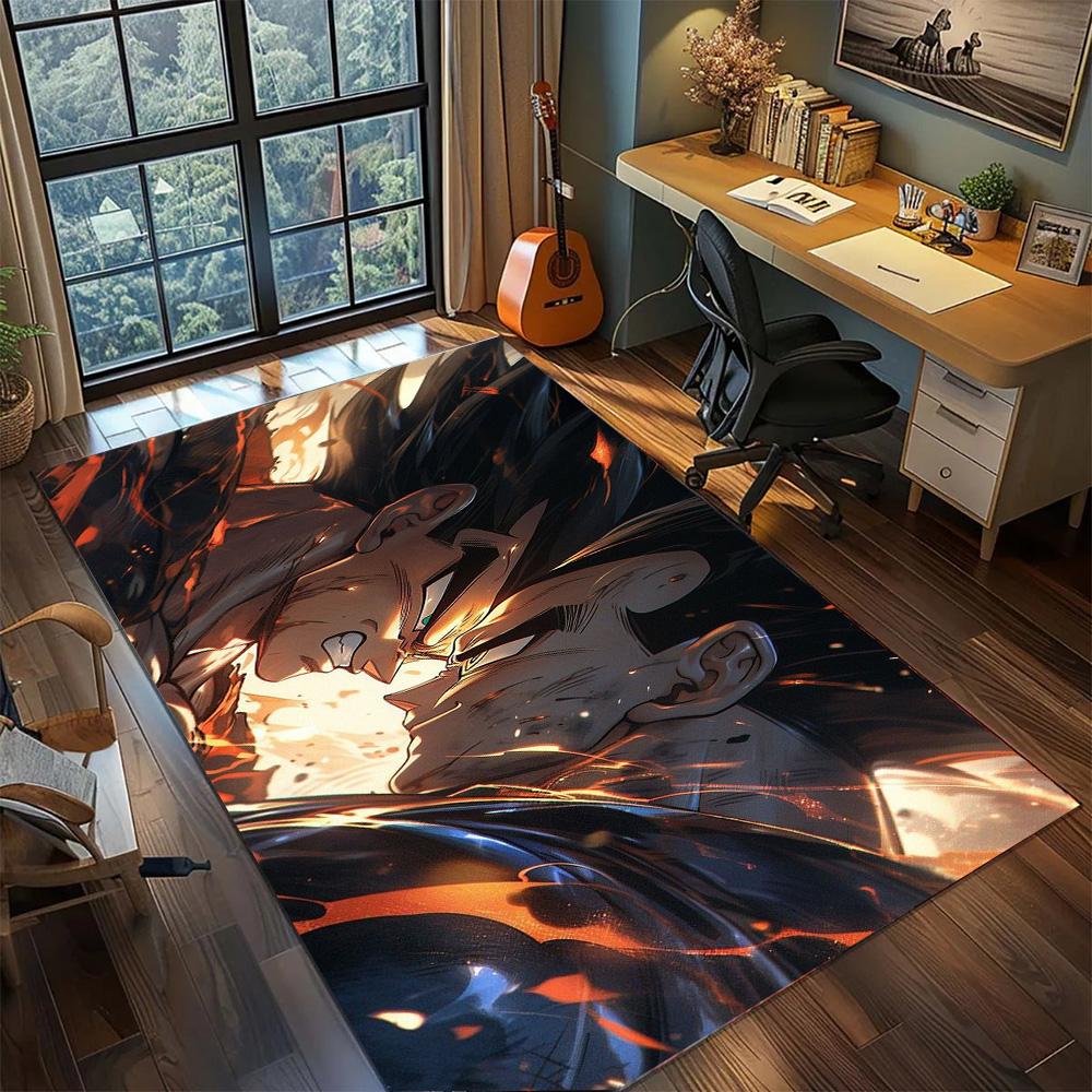 

Goku Gamer Room Household Floor Mat, Non Slip Washable Large Area Rug Carpet Bedroom Ornament.-TING 60x90cm
