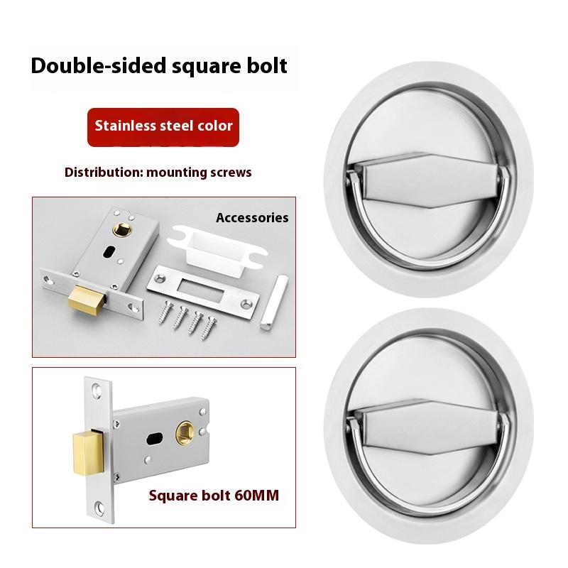 Stainless Steel Round Hidden Flat Handle Kitchen Door Various Cabinet Equipment Door Handle