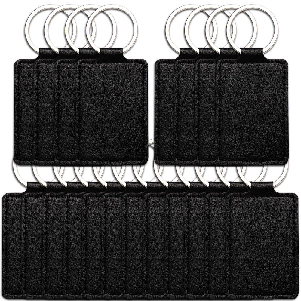 Multicolor PU Leather Keychain - Customizable Laser Pendant for Car Accessories