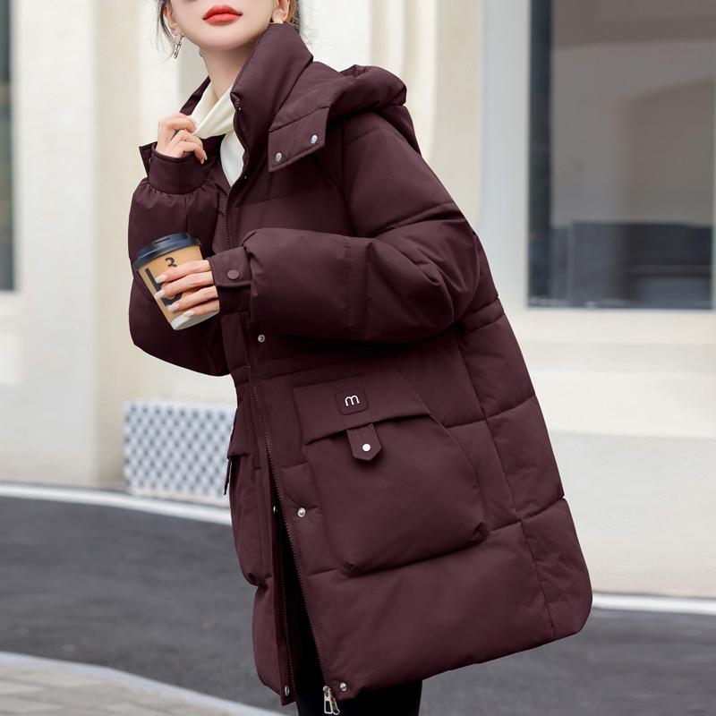 Fashion Winter Coat Female Long Parkas Hooded Loose Thick Warm Women's Jackets