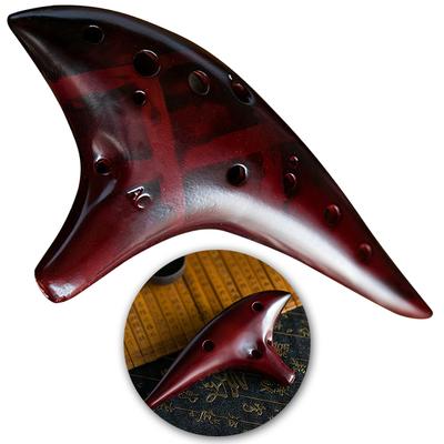 Ocarina Profesional de 12 Agujeros Entonación Estable Tono Do Alto con Bolsa Protectora Instrumento Ocarinas para Amante de la Música Principiante