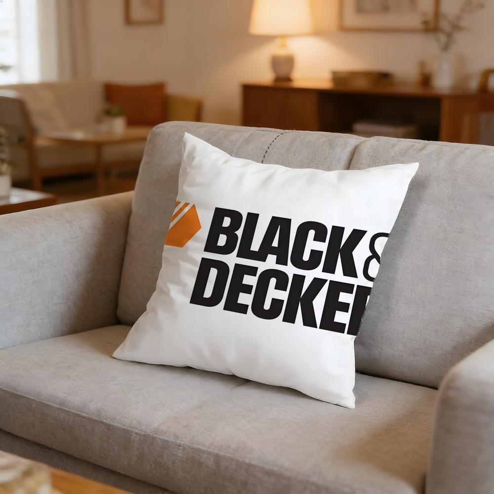 Black+Decker Brand Cushion Cover Short Plush Anti-Dust Mite Pillowcase Sofa Cushion Cover With Invisible Zipper