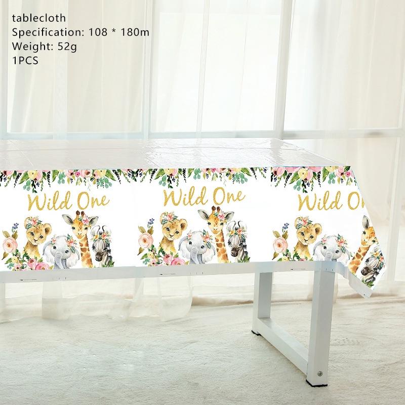 One Wild Animal World Birthday Party Supplies Decor Birthday Banner Topper Cake