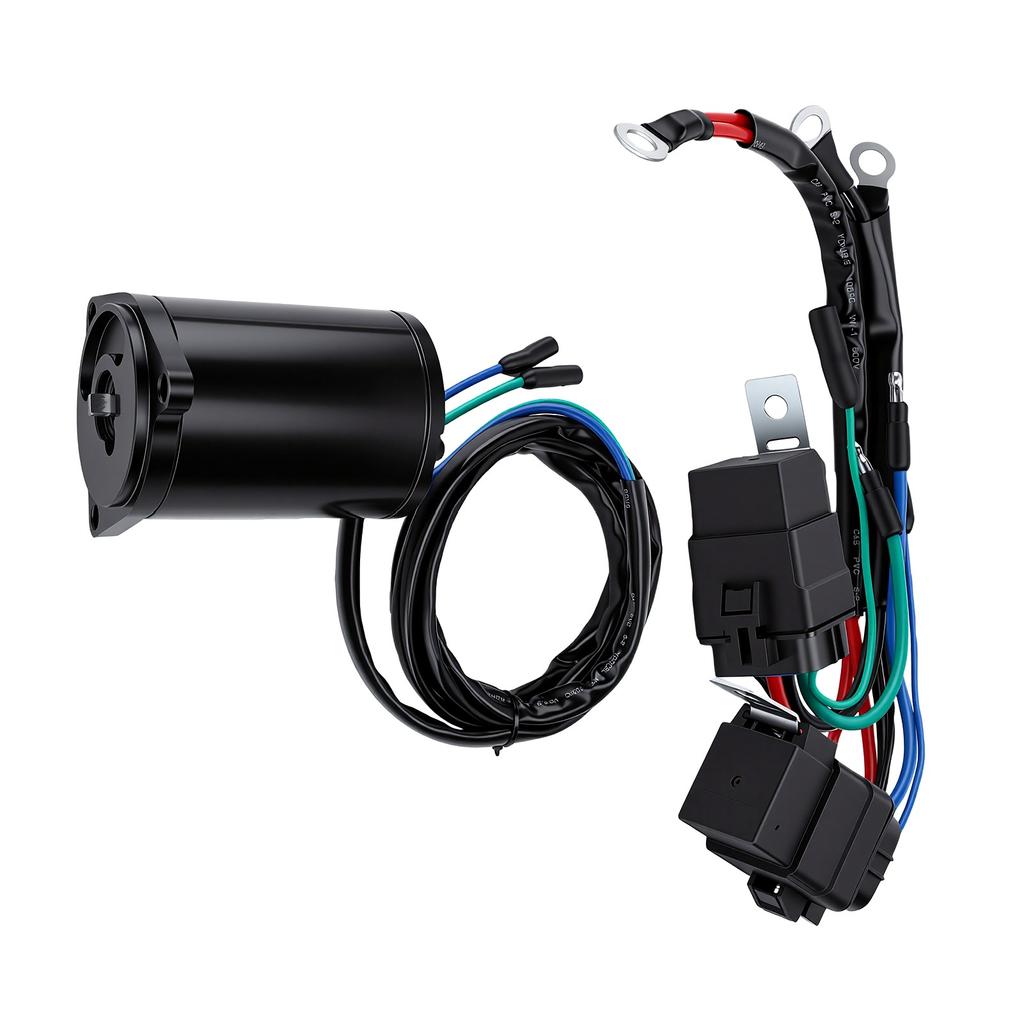 Power Tilt Trim Motor with Relay 6H1 43880 00 2 Wire For Outboard 2 Stroke 60 70 75 80 85 90 Horsepower