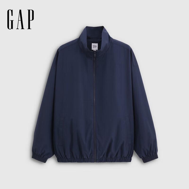 GAP Men's Logo Print Stand Collar Loose Jacket