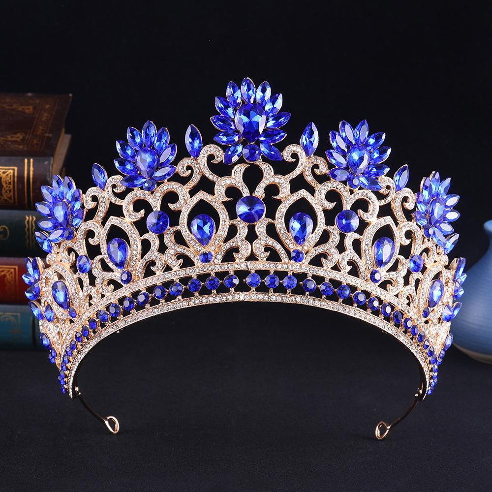 DIEZI New Elegant Baroque Crystal Crown For Women Girls Wedding Vintage Bride Queen Bridal Tiaras Hair Accessories Headbands