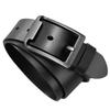 Men's Genuine Leather Belt with 3.8 Wide Pin Buckle