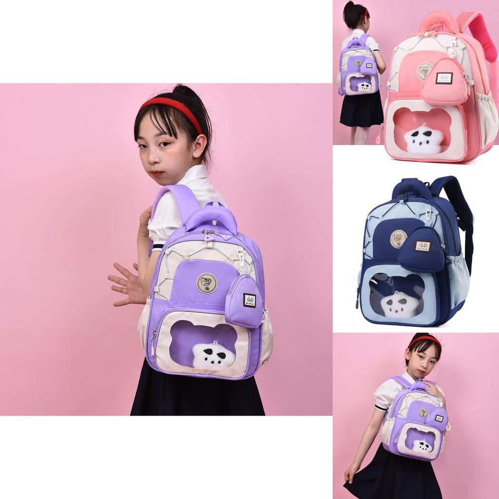 Kids Oxford Fabric School Backpack With Arched Shoulder Straps For Kindergarten Children