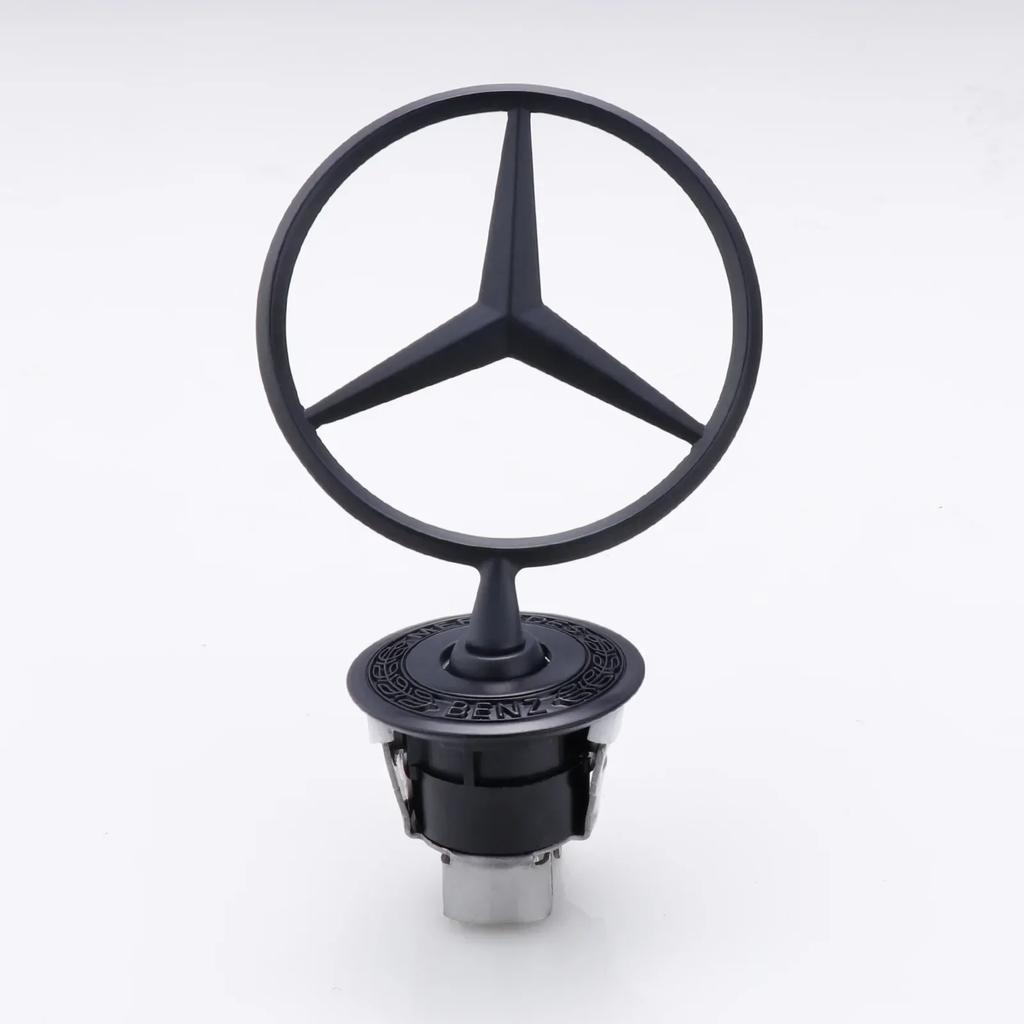 AABGU1 1Pcs Mercedes Benz Car Front Bonnet Logo Emblem Zinc Alloy Badge ForW204 W220 C180 C200 E260 E300L Auto Decorate Accessories