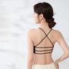 Women's Front Closure Push Up Bra Cross U Shaped Halter Neck Strapless Design Sexy Backless Comfortable Seamless Wireless Beauty Back