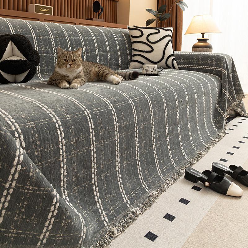 Modern Chenille Sofa Cover All Season Universal Anti Cat Scratch Seat Towel Full Coverage Blanket  for Living Room