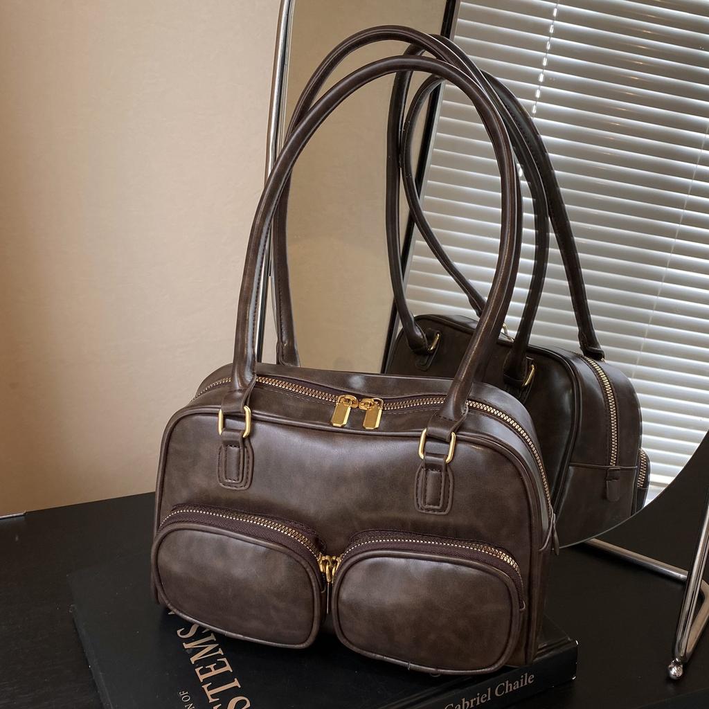 Retro Commuter Bag Women'S Large-Capacity Fashion And Leisure Niche Messenger Bag Portable Shoulder Pillow Bag