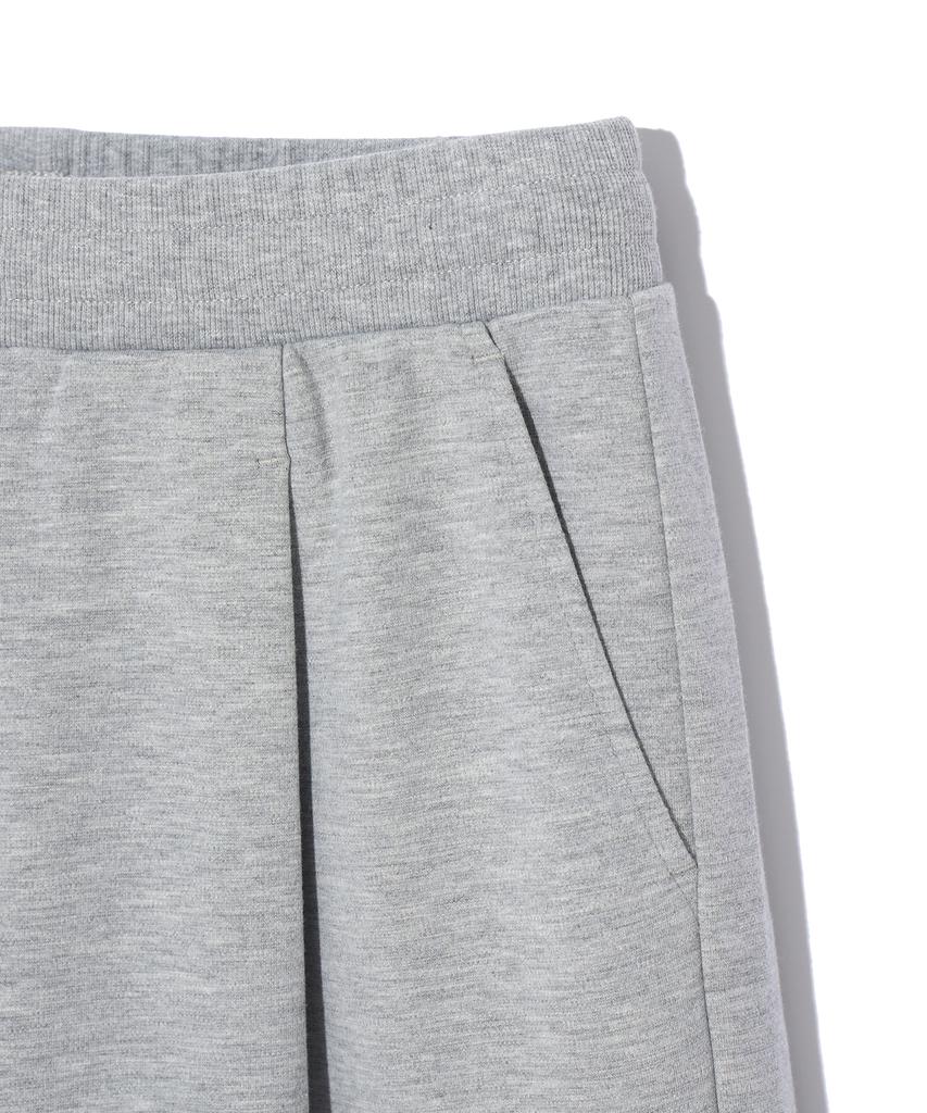 Eonoideu Single-Pleat Wide Sweatpants Lq6Pu182_Melange Grey