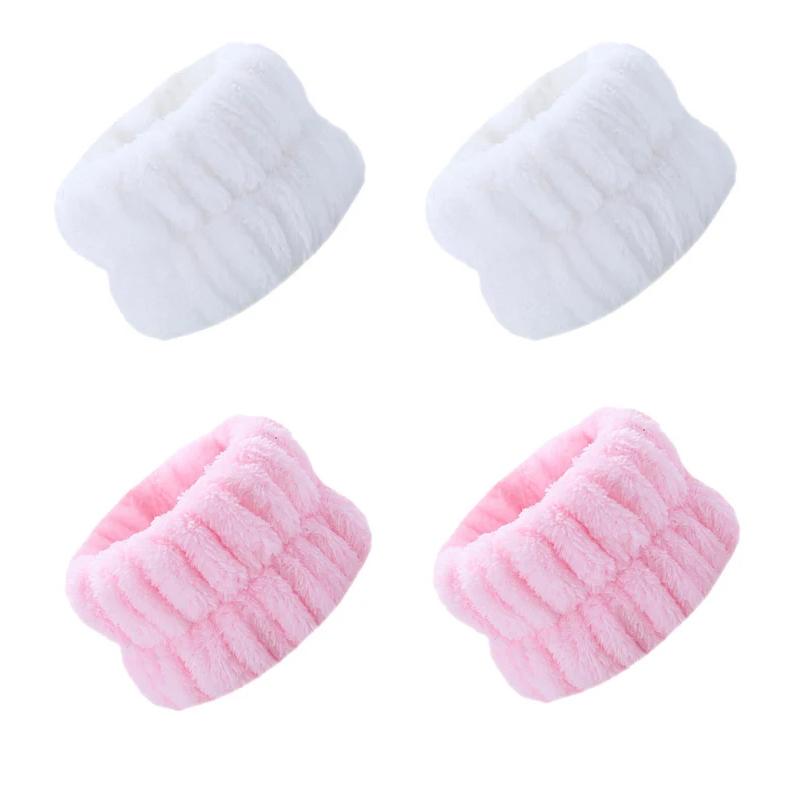2/4/8PCS Reusable Wrist Washband Microfiber Wash Towel Band Wristband for Washing Face Women Girl Yoga Sport Wrist Sweatband