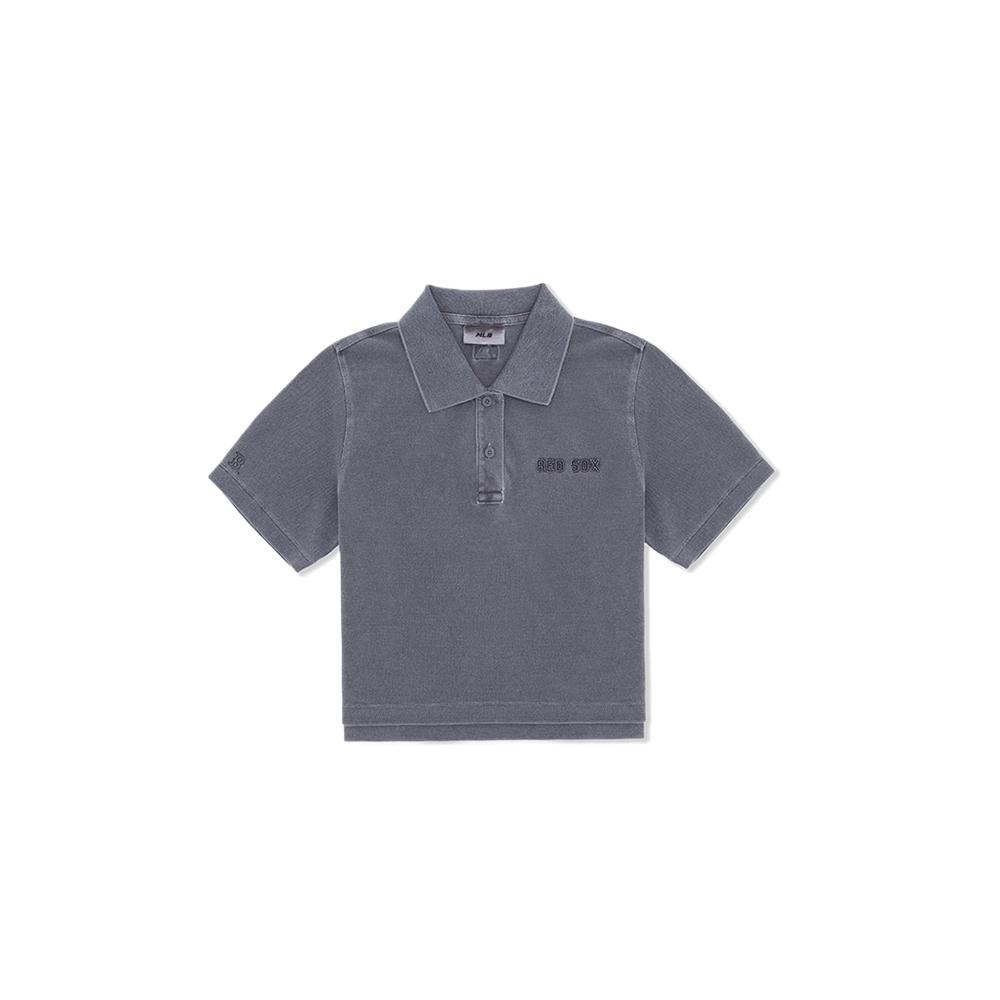 

New MLB Boston Red Sox SS25 Polo Shirt Women s Dark Charcoal Gray 3FPQB0453-43CGD M