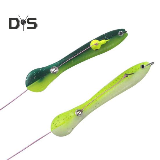 1/3/5Pcs 6.7CM/2G Soft Loach Lure PVC Bionic Loach with Hole Artificial Fishing Bait Saltwater Freshwater Bass Walleye Trout Snakehead Fishing