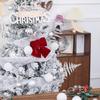Red Velvet 3D Christmas Bow Ornament for Tree Decoration