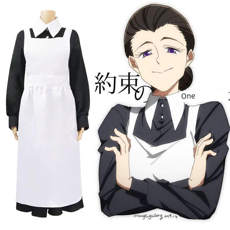 Jujiyuan Обещанный Неверленд Мама Изабелла Клони Косплей Наряд Горничной Image color S