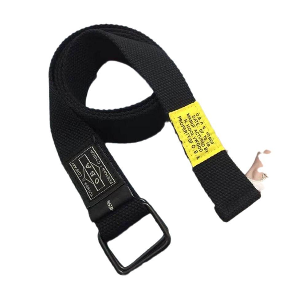 Trendy Hong Kong Style Canvas Belt: Versatile, Extra Long, Men’s Hip-Hop Fashion