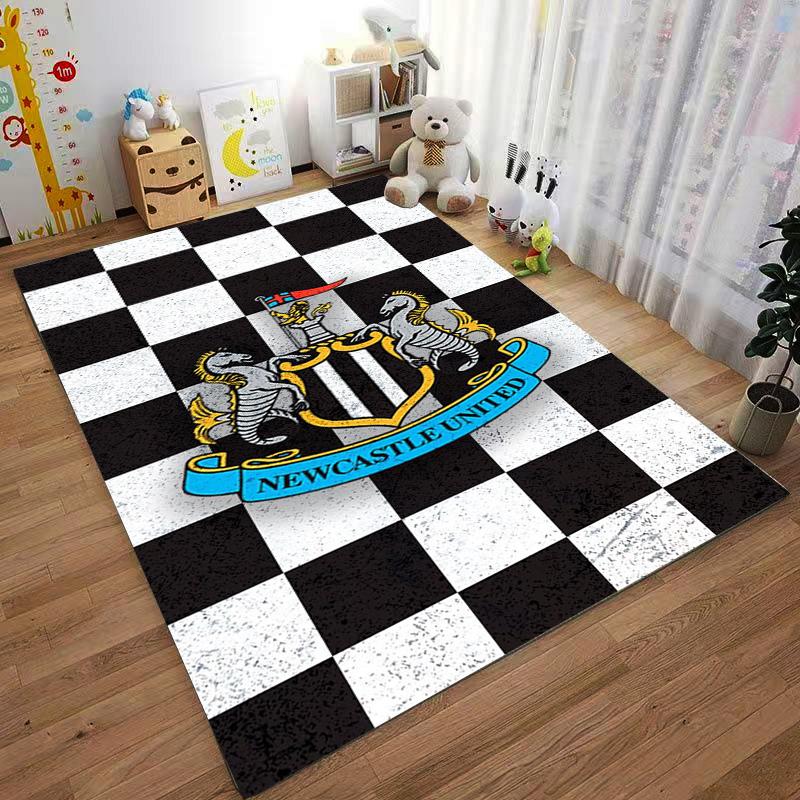 "Black White Checkered Carpet with Newcastle United Crest Design" Suitable for use as an anti-slip for living room bedroom sofas