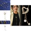 Elegant Heart Shaped Crystal Necklace With Pearl Accents In Stylish Designs For Women