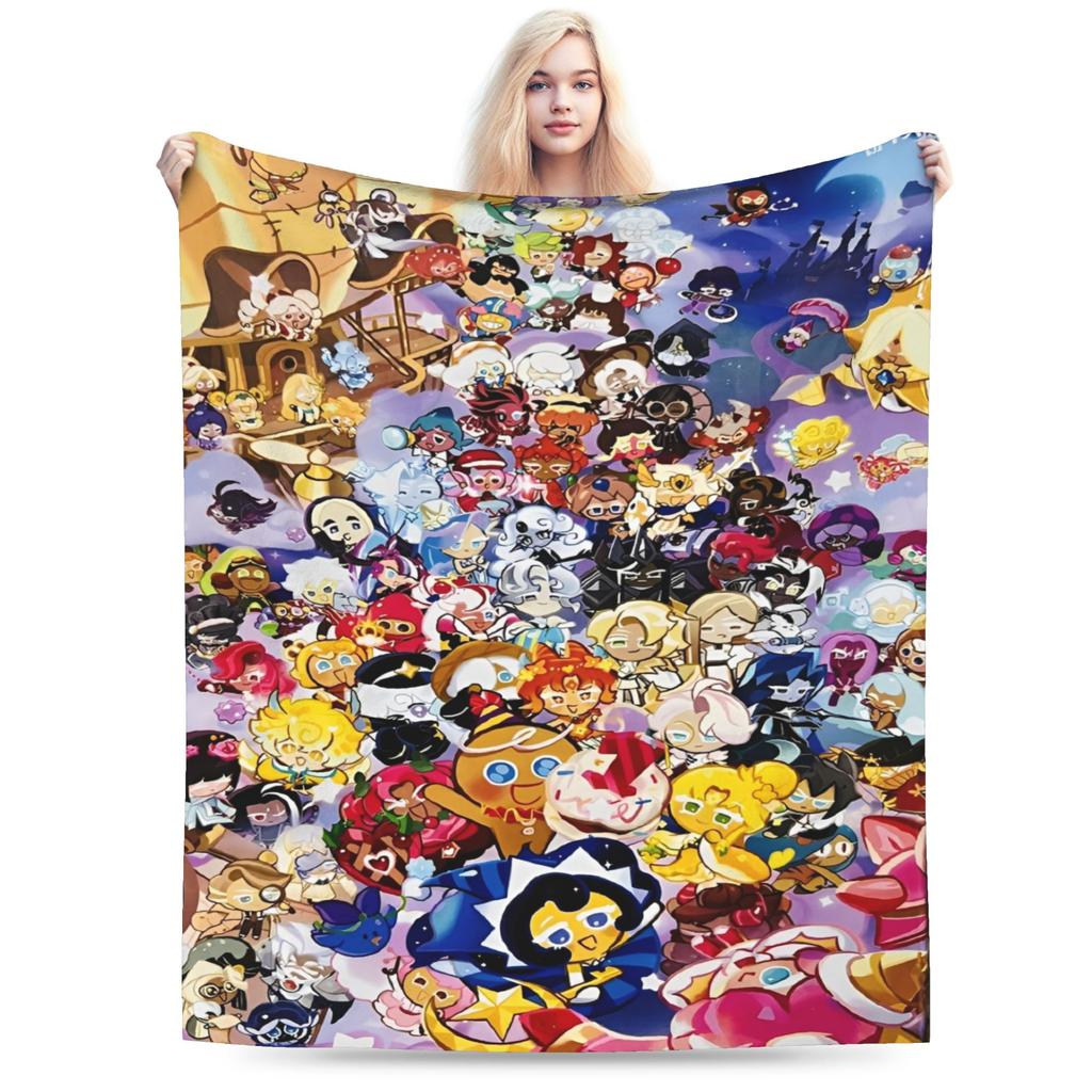 Cookie Run Kingdom Decke Picknick Flanell Bettwäsche Überwürfe Für Wohnzimmer Warm Weich Personalisierte Tagesdecke Geburtstagsgeschenk