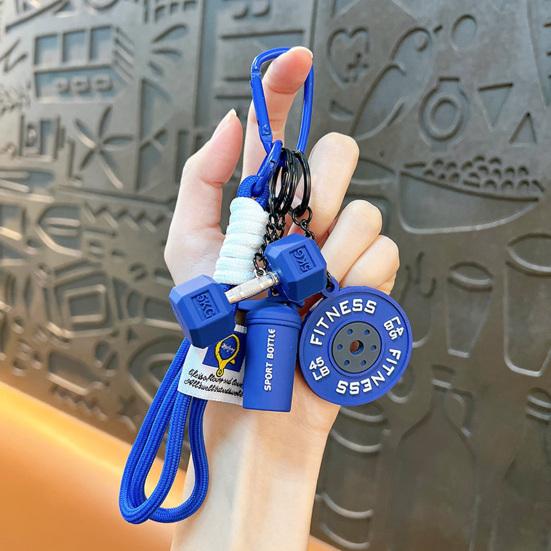Pandantiv Chei Portabil Multifuncțional cu Șnur Împletit Sticlă de Apă Gantere Plăci Halteră Farmec Fitness Accesorii Sportive