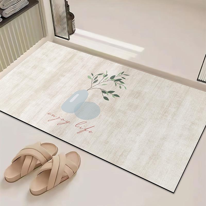Toilet Floor Mat Entrance Quick Drying Foot Mat Absorbent Anti Slip Mat Bathroom Floor Mat