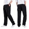 Men's Plus Size Elastic Waist Cargo Pants – Casual, Loose Fit, Solid Color