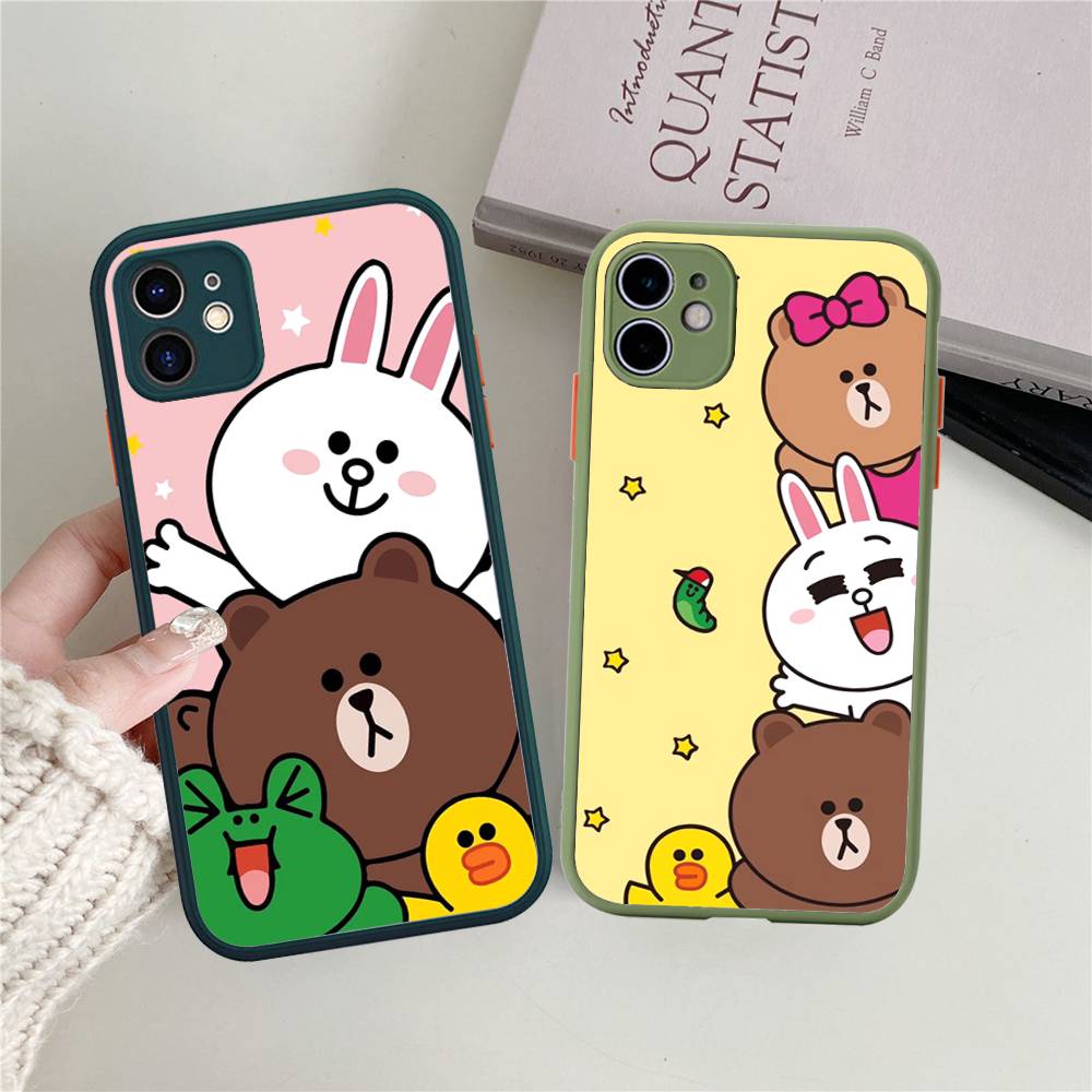 Cartoon Cute C-Cony B-Brown Phone Case For IPhone 11 12 13 14 15 16 Pro Plus X XS MAX Matte Bumper Shockproof Cover