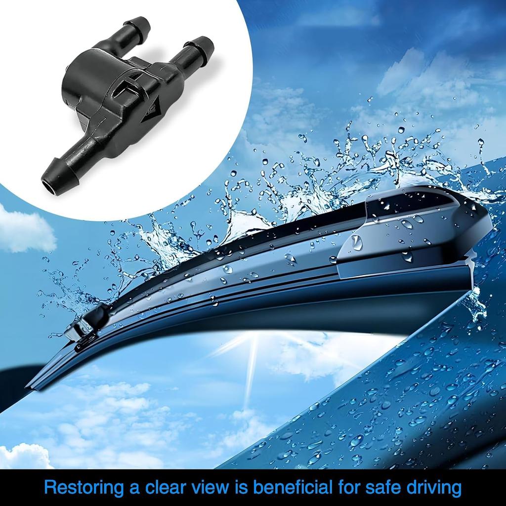 2PCS Windshield Washer Check Valve – 3-Port Y Connector Replacement for Wiper Nozzle System, Fits OE# 8532128020, Compatible with Toyota Lexus