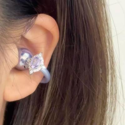 Funkelnde Open-Ear-Kopfhörer-Anhänger Drehbarer Imitations-Strass-Clip Für Anpassbare DIY Ohrschmuck-Accessoires
