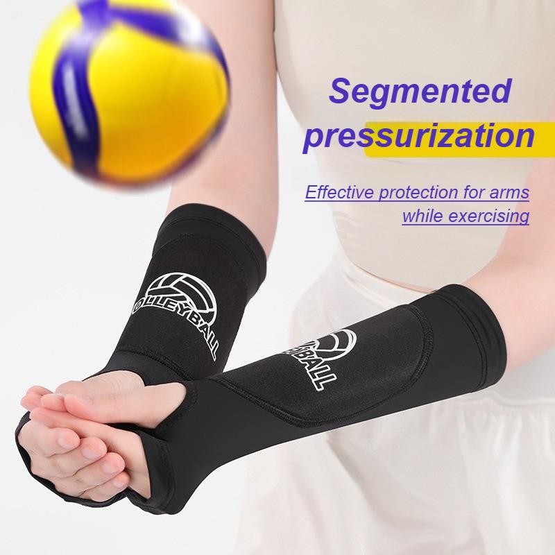 2 Pairs of Fore Arm Sleeves Impact Shield Thumb Hook Padded Protection Sport Volleyball Passing Hitters Unisex Arm Protection