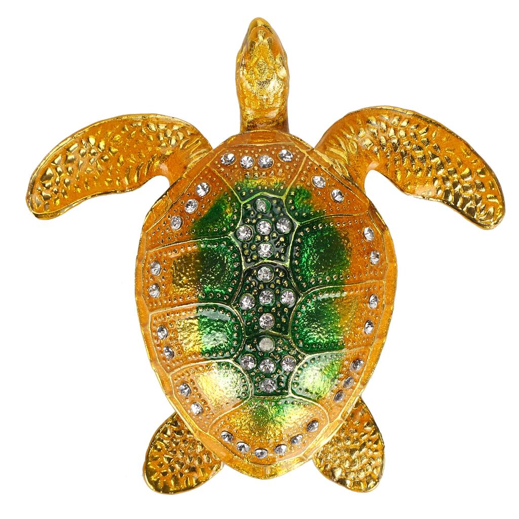 Meeresschildkröte Klappbox Sammlerfigur Modell Dekoration Schmuck Ringe Ohrringe Box